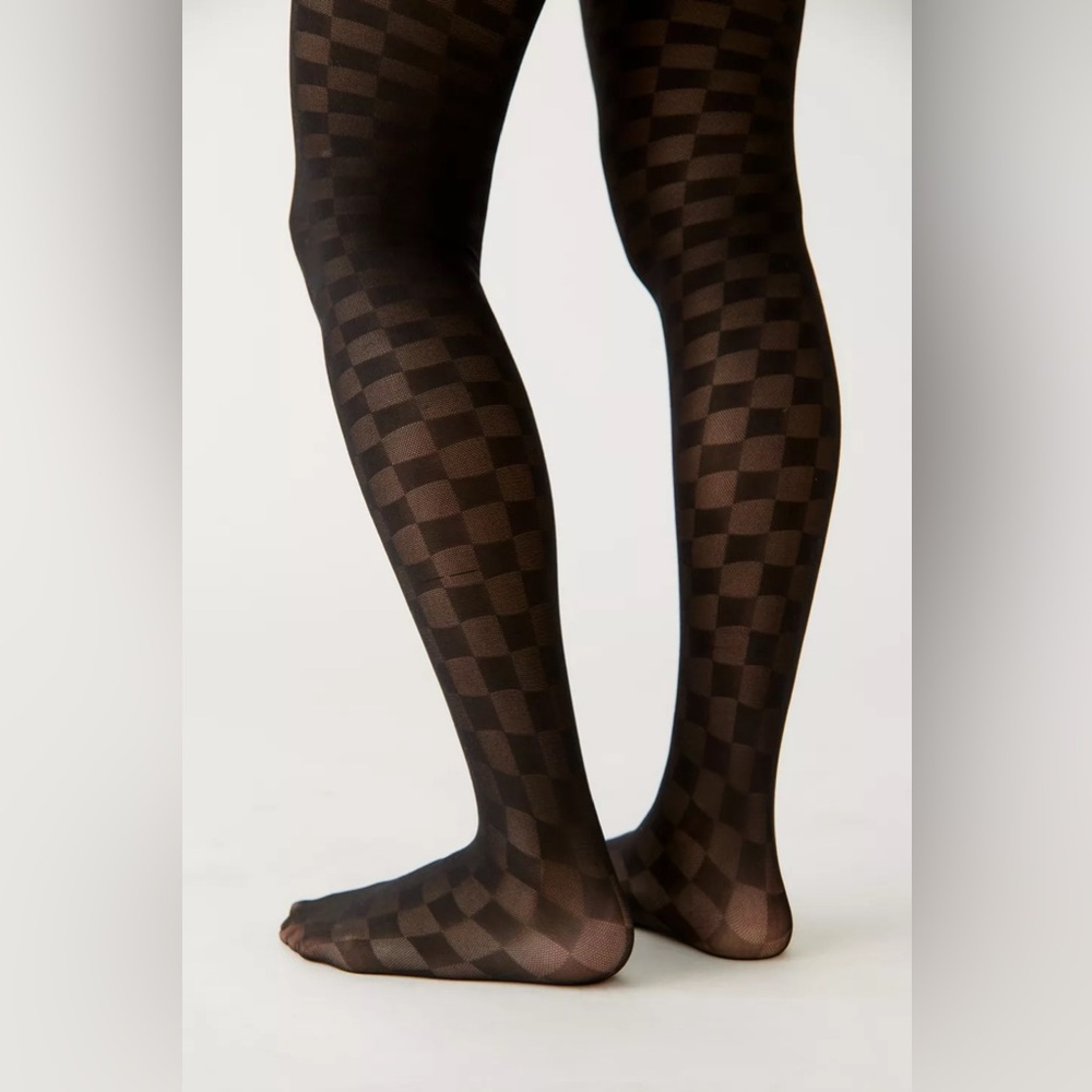 Urban Outfitters Anya Checkered Tight, black. Size M. New